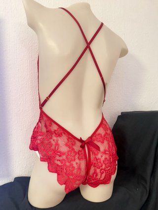 Lencería Sexy Encaje Rojo Talla M