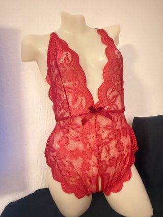 Lencería Sexy Encaje Rojo Talla M