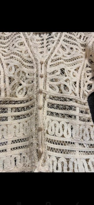 Top Zara Crochet Talla M Beige
