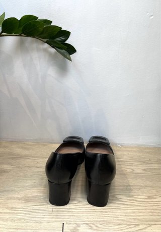Zapatos Lurueña Negros Tacón Hebilla