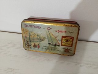 Lata antigua cigarrillos egipcios vintage