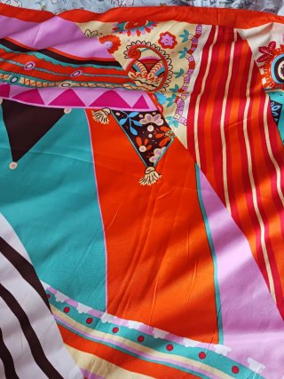 Pañuelo foulard seda psicodelia años 80