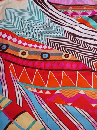 Pañuelo foulard seda psicodelia años 80