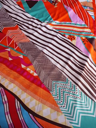 Pañuelo foulard seda psicodelia años 80