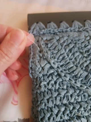 Bolso de mano Zara rafia azul nuevo sin estrenar
