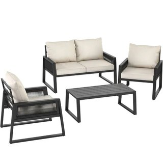 Set da giardino in alluminio Captive con design Rope