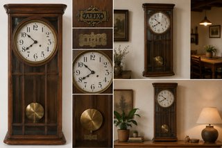 Reloj de pared ALIX antiguo con péndulo