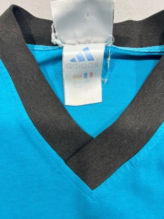 Camiseta Adidas Azul y Negra Talla l