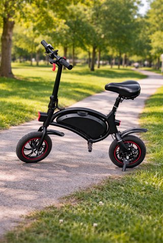 Bicicleta Eléctrica Plegable Negra