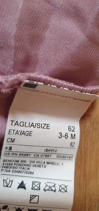 Vestido niña 3/6 meses rosa encaje lazo