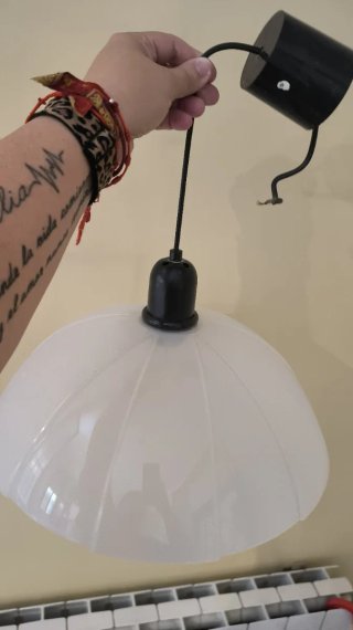 Lámpara de techo cristal y plástico
