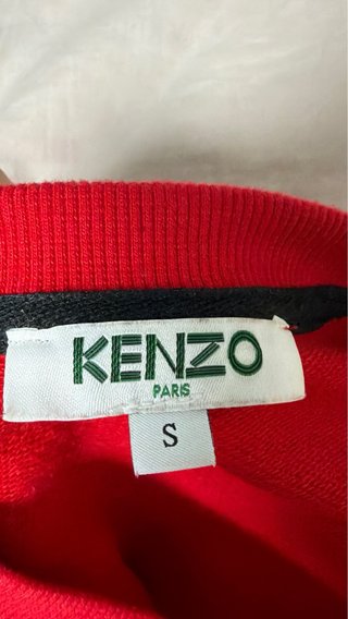 Sudadera Kenzo Roja con Tigre Bordado