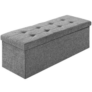 Cassapanca pouf pieghevole in poliestere con contenitore