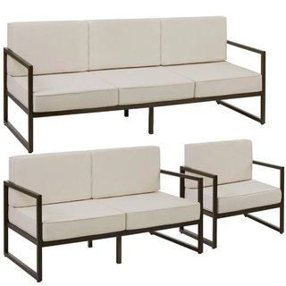 Set lounge da giardino Comosa per 6 persone, imbottitura XXL