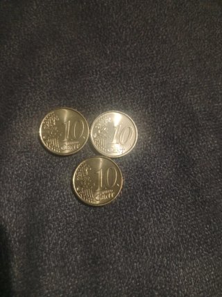 Lote 3 Monedas 10 Céntimos España 1999