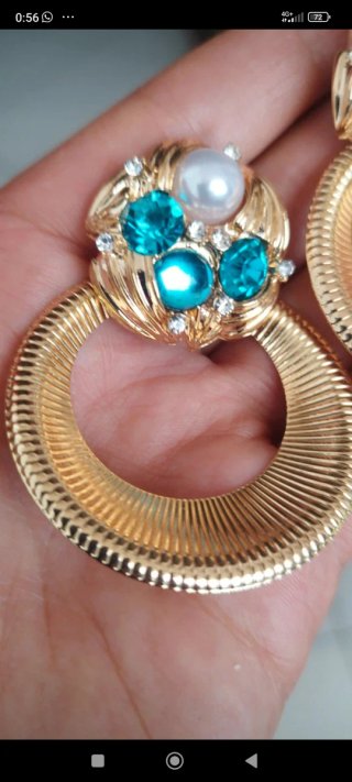 Orecchini Max Mara Intrend oro e turchese