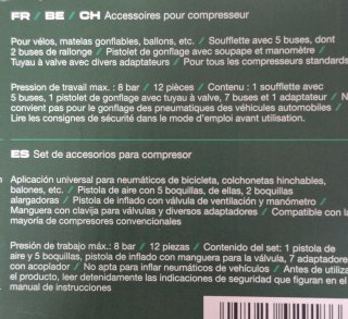 Set Accesorios Compresor Parkside