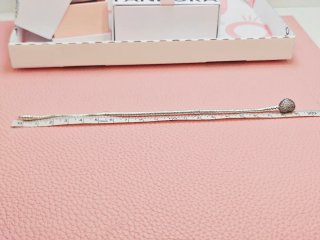 Pulsera Pandora pave 19 cm Corazón Brillante Plata