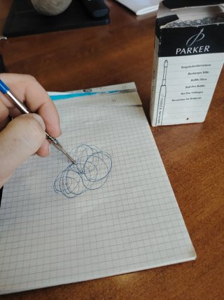 12 ricariche Parker sfera blu originali