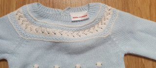 Conjunto bebé punto azul 1 mes