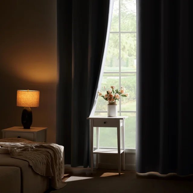 Cortinas opacas de color azul claro pack 2 nueva