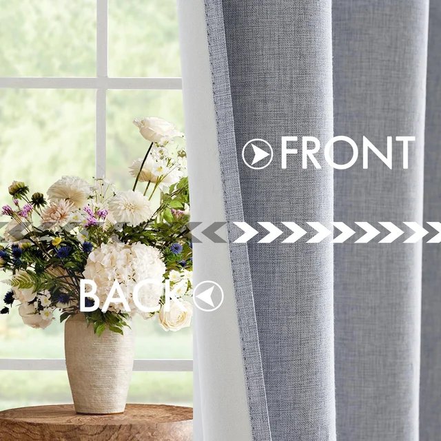 Cortinas opacas de color azul claro pack 2 nueva