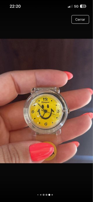 Reloj Smiley Amarillo