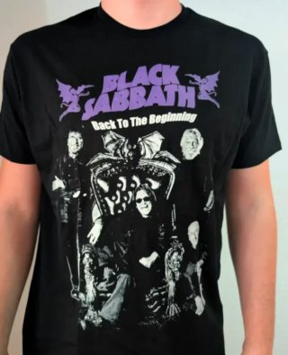 CAMISETA NEGRA - BLACK SABBATH /  BACK - XL y más