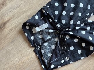Pantalón lunares tiro alto Talla S con lino