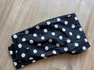 Pantalón lunares tiro alto Talla S con lino