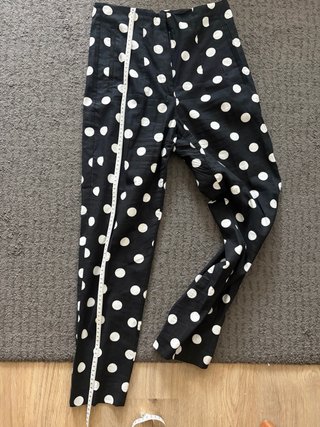 Pantalón lunares tiro alto Talla S con lino
