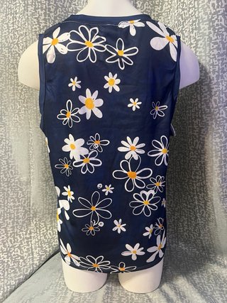 Camiseta sin mangas con estampado de flores