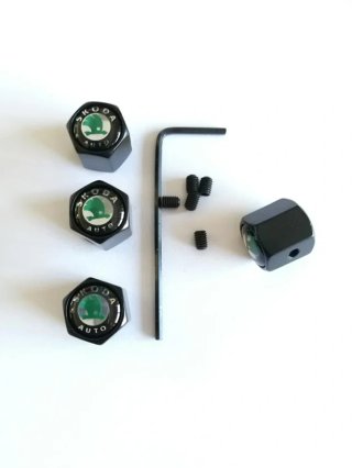 TAPONES VALVULAS SKODA NEGROS ANTIRROBO