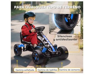 Coche de pedales TANK azul