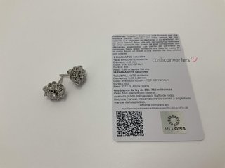 pendientes oro 18k con piedra con topacio