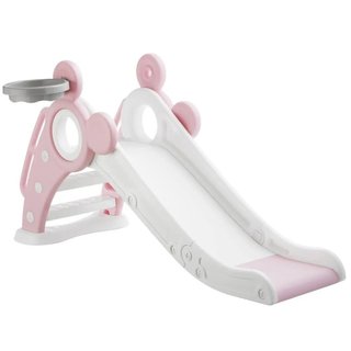 Scivolo per bambini Joy, con canestro da basket, pieghevole
