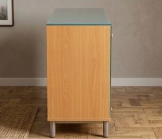 Credenza in legno e vetro
