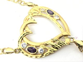 manita oro 18k con piedra con circonita