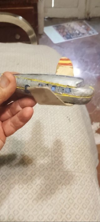 Avión de plomo antiguo juguete
