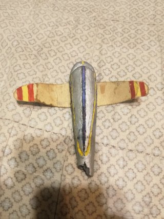 Avión de plomo antiguo juguete