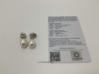pendientes oro 18k con piedra