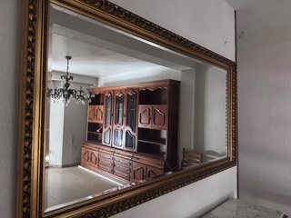 Espejo antiguo madera y cristal