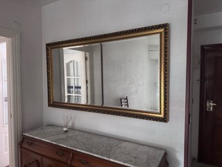 Espejo antiguo madera y cristal