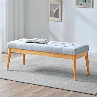 Cassapanca Pouf Ottomana Grigio Ingresso Panca Imbottitura