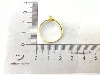 anillo oro 18k con piedra con circonita