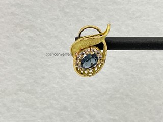 pendientes oro 18k con piedra