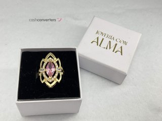 anillo oro 18k con piedra