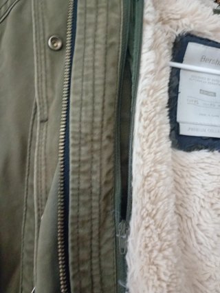 Chaqueta Parka Bershka Borrego Talla S