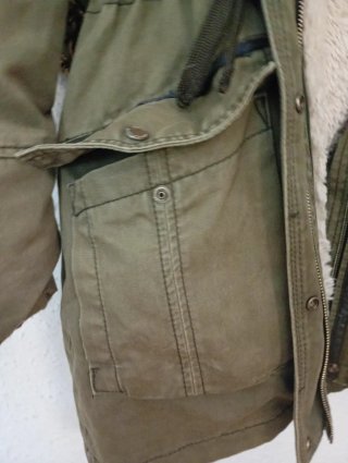Chaqueta Parka Bershka Borrego Talla S