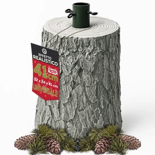 Base Supporto Albero di Natale Chiaro Tronco Natalizio 41cm
